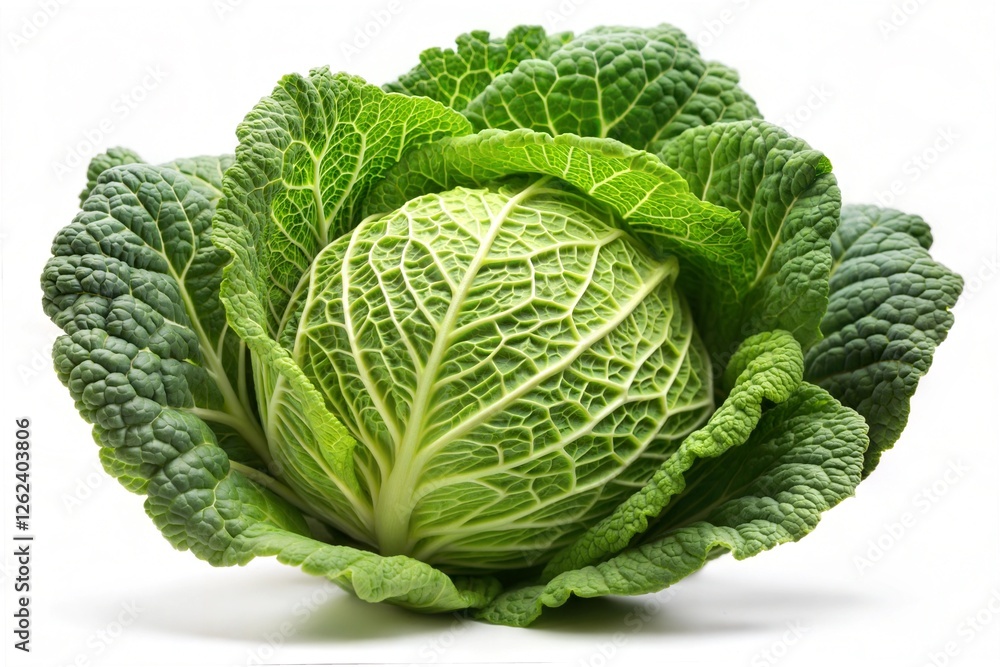 green cabbage with leaves on white background green cabbage with leaves on white background