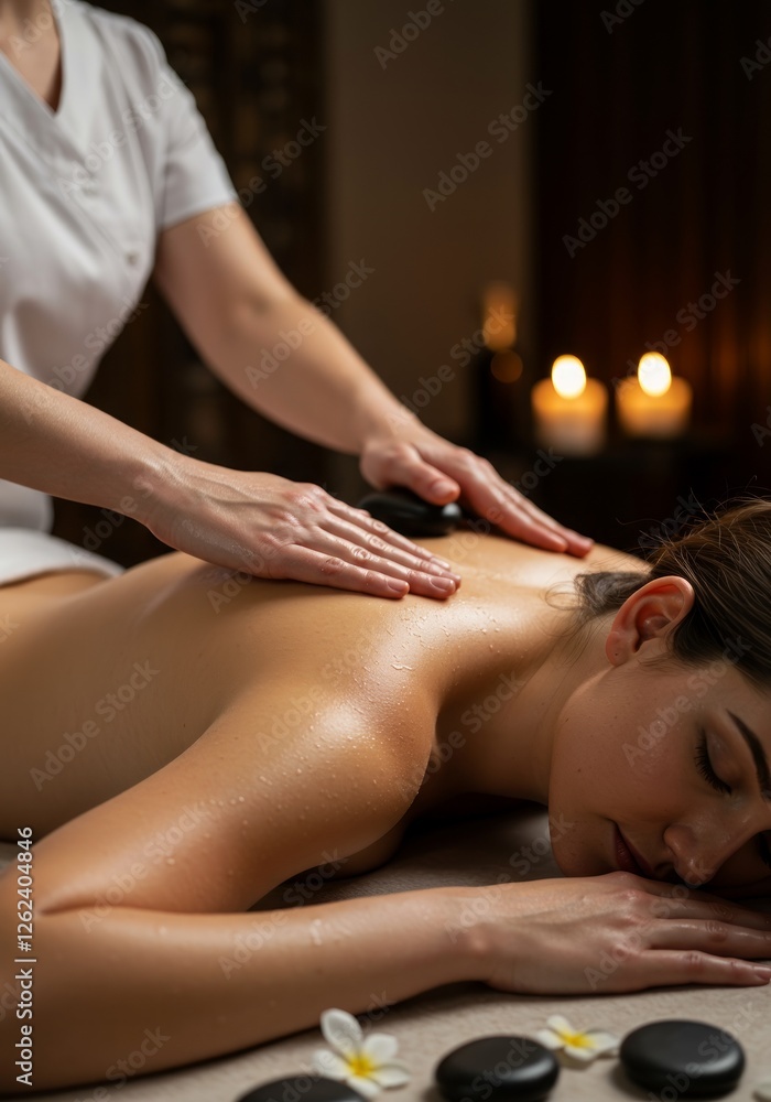 Fototapeta premium Soothing Back Massage in a Spa