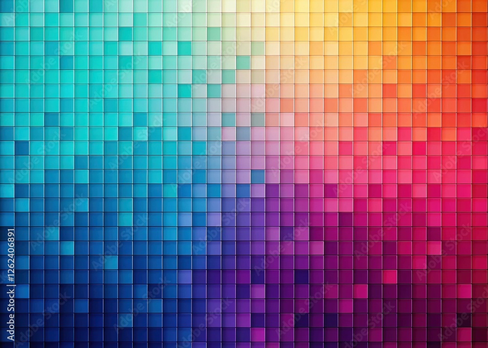 Vibrant Pixel Art Gradient Background: Colorful Abstract Block Pattern Texture Vibrant Pixel Art Gradient Background: Colorful Abstract Block Pattern Texture