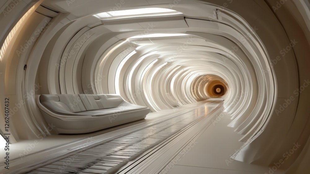 A futuristic exploration scene showing light-speed travel through a wormhole. A futuristic exploration scene showing light-speed travel through a wormhole.