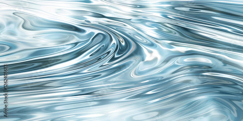 Ripples and water patterns in shades of light blue, white, and gray create an abstract backdrop. photo