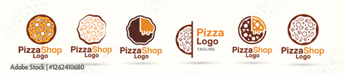 pizza vector logo design bundle