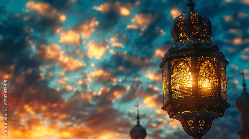 Illuminated Ramadan Lantern – Spiritual and Festive Ambiance. Ai Generated Illuminated Ramadan Lantern – Spiritual and Festive Ambiance. Ai Generated