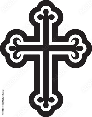  Christian Cross Silhouette Vector