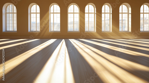 Empty  opulent ballroom with dramatic lighting and jewel tones. Perfect for event venue banners needing space for text.