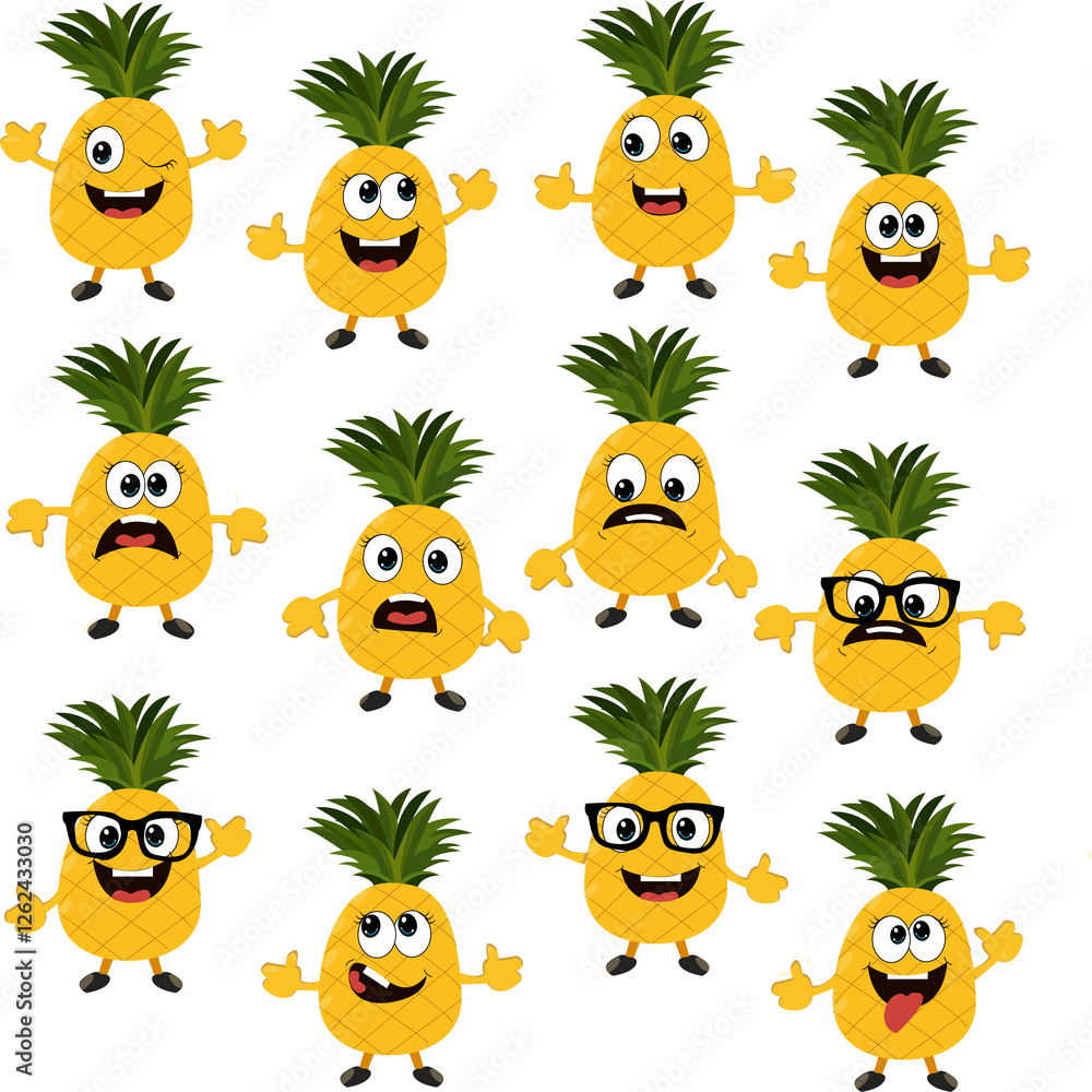 Obraz premium pineapple emotions