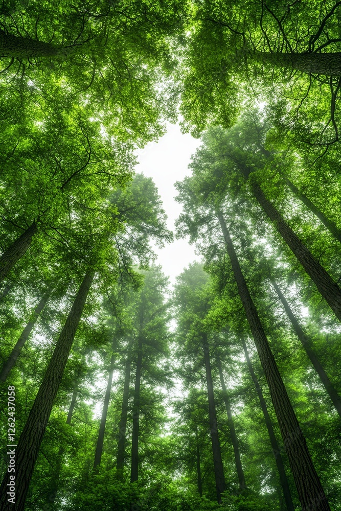 Naklejka premium Isolated Deep Green Forest Background