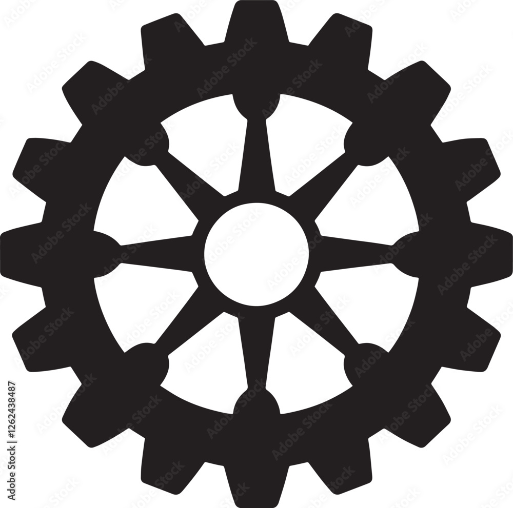 gear wheel icons on white background gear wheel icons on white background