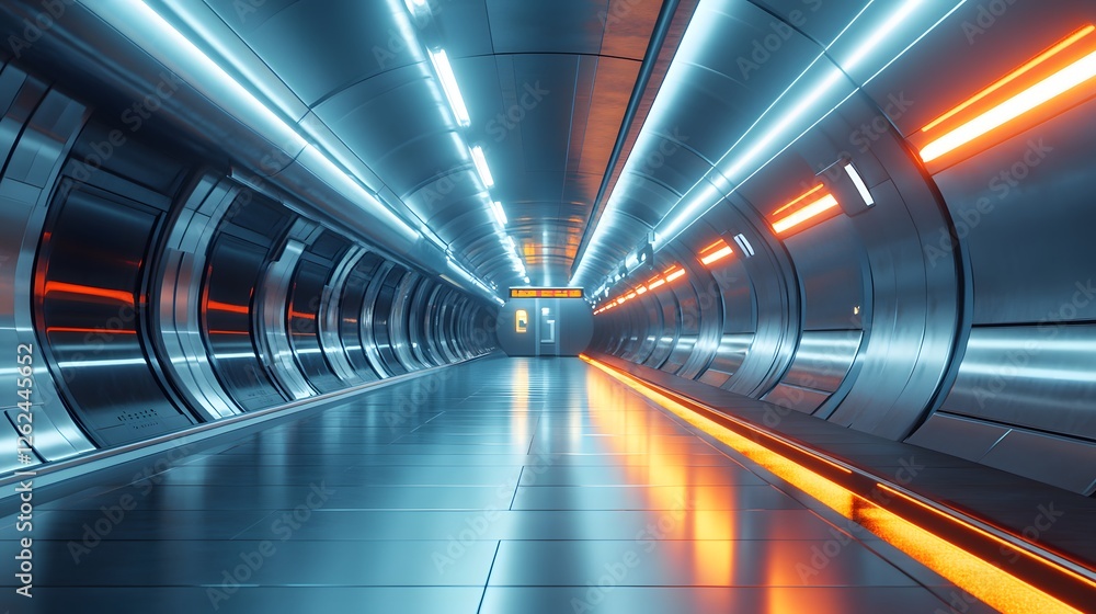 Futuristic transit hub with a seamless blend of function and aesthetics Futuristic transit hub with a seamless blend of function and aesthetics