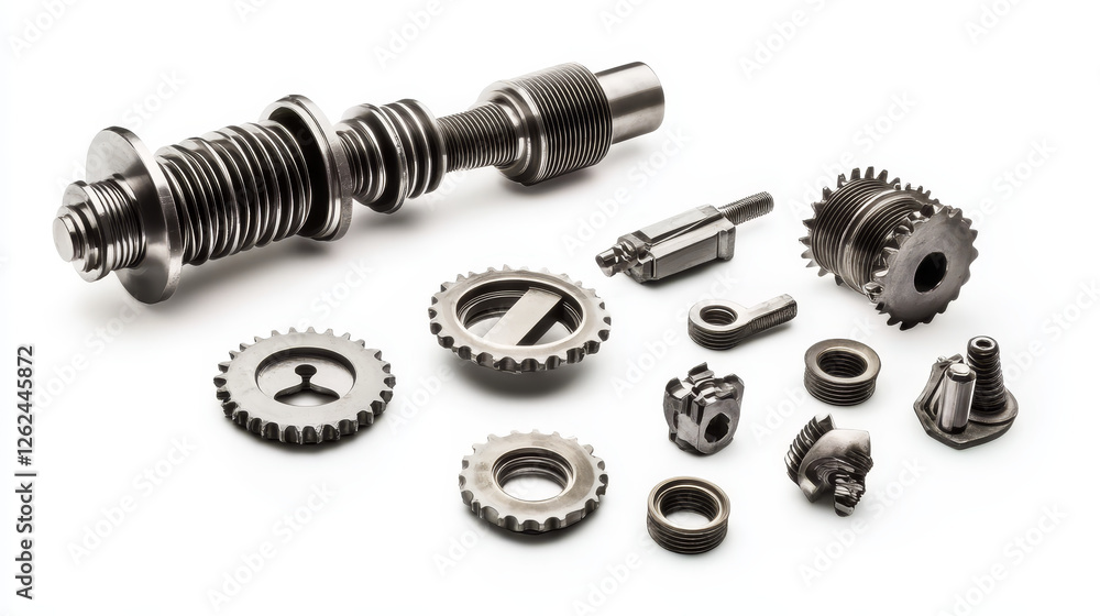 Set of gears and pinions isolated on white background. Jpeg version also available in gallery Set of gears and pinions isolated on white background. Jpeg version also available in gallery
