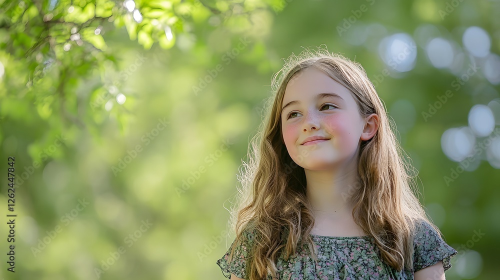 A child stands in a serene forest, embodying innocence and connection with nature A child stands in a serene forest, embodying innocence and connection with nature
