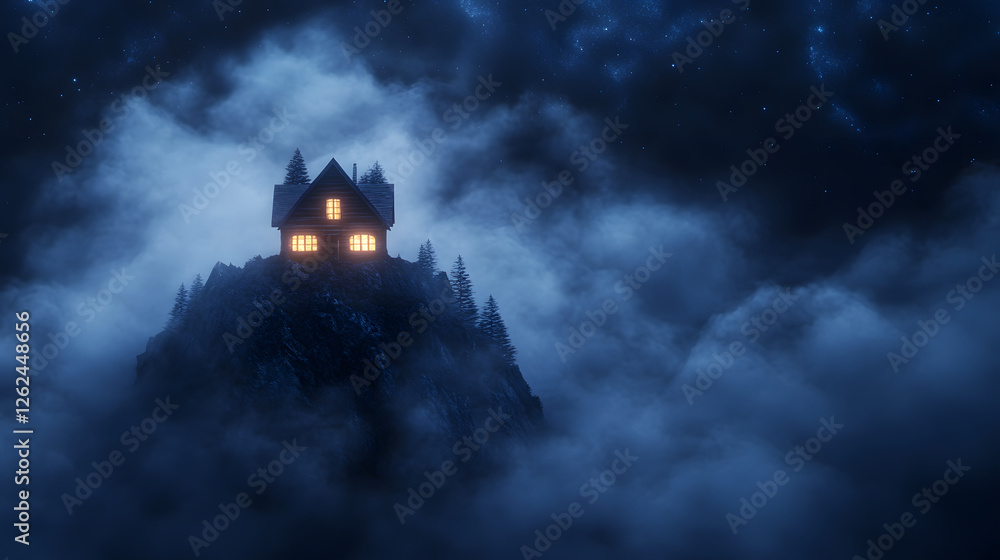 Imagine a magical chalet that stands and glows with a mystical aura in a serene winter landscape.
Imagine a magical chalet that stands and glows with a mystical aura in a serene winter landscape.