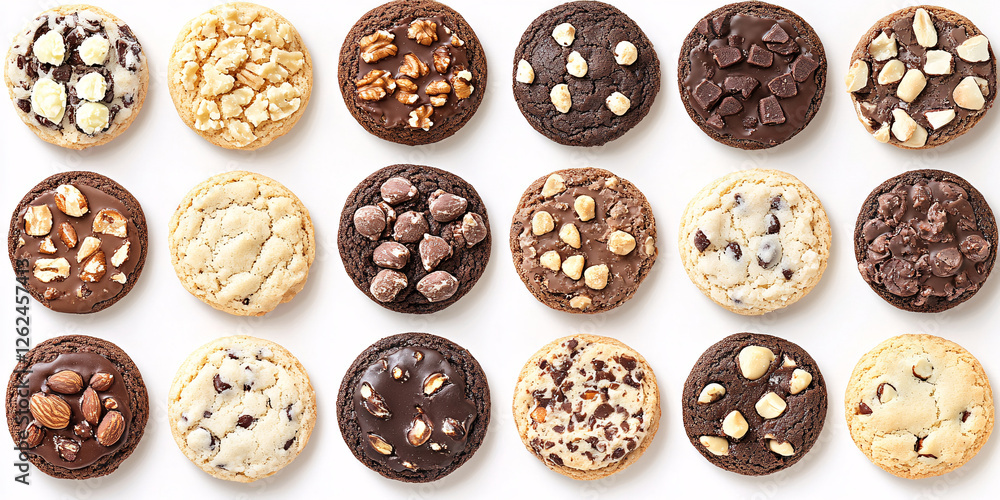 A delightful array of gourmet cookies, showcasing a variety of flavors and toppings. A delightful array of gourmet cookies, showcasing a variety of flavors and toppings.