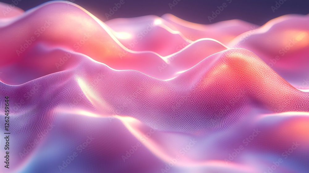 Obraz premium Abstract Pink Purple Mesh Wave Background