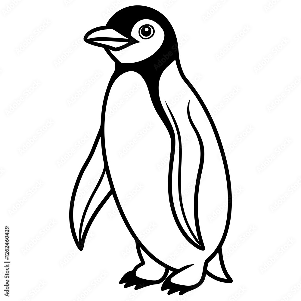 Fototapeta premium penguin on a white background