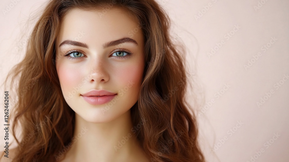 Woman, portrait, studio, beauty, healthy skin, background, pastel Woman, portrait, studio, beauty, healthy skin, background, pastel