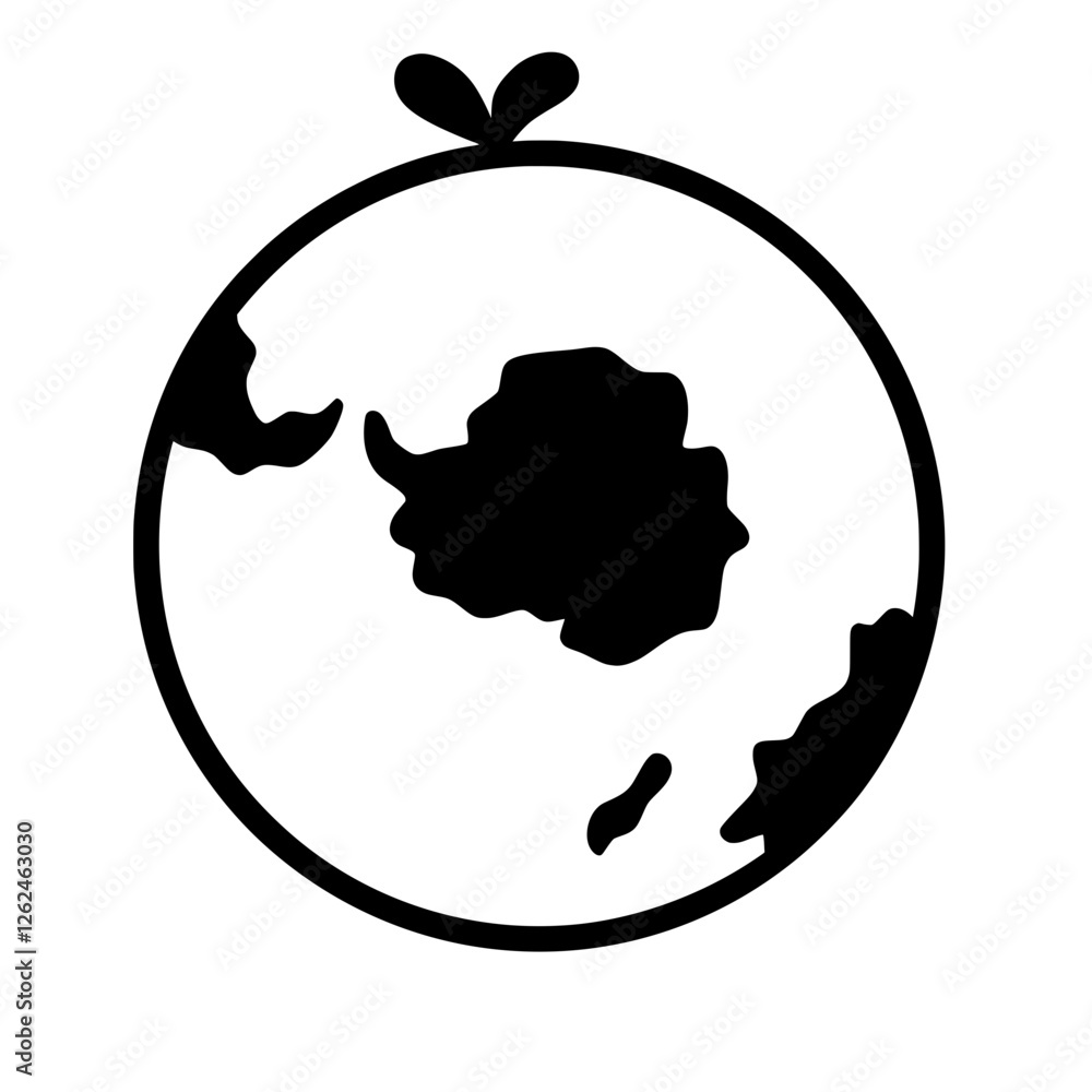 Outlined World Globe Earth Icon Outlined World Globe Earth Icon
