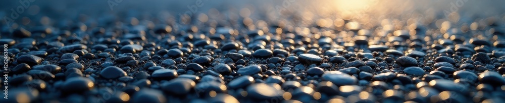 Obraz premium Close-up asphalt, showing aggregate, subtle shadows , material, light, tarmac