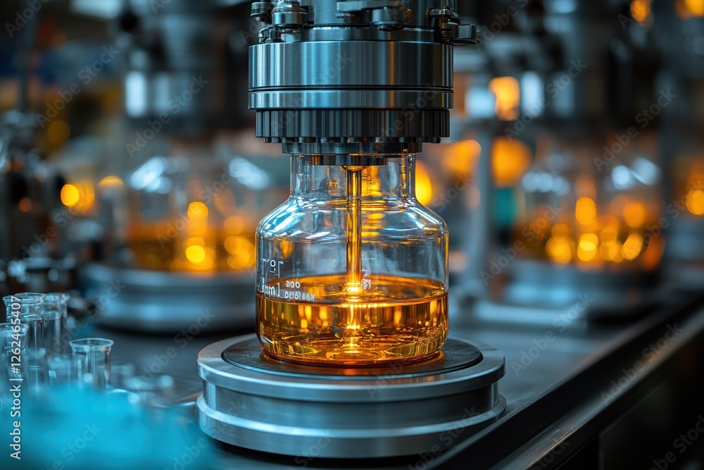 Testing energy sources in a laboratory with advanced scientific equipment and glassware Testing energy sources in a laboratory with advanced scientific equipment and glassware