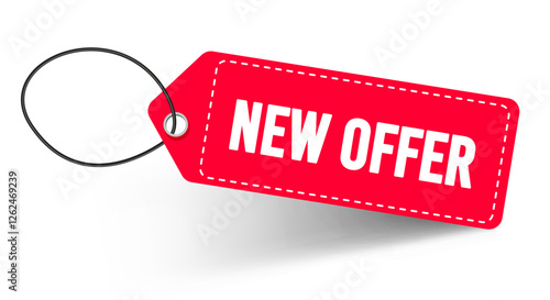 Red Hangtag With Text New Offer