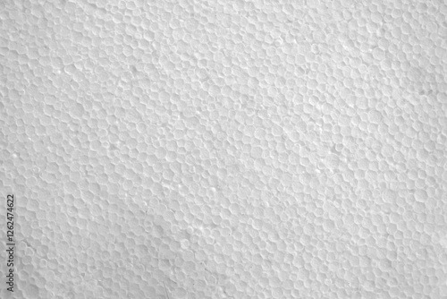 Texture of High magnification white styrofoam foam block smooth surface