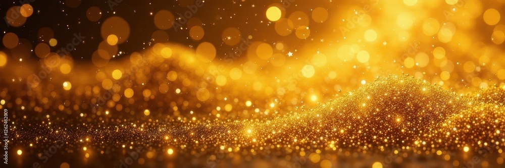 Dense gold glitter forming a dazzling Christmas backdrop, festive background, gold glitter Dense gold glitter forming a dazzling Christmas backdrop, festive background, gold glitter