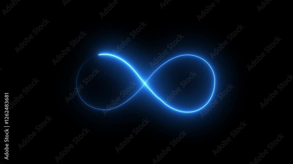 infinity animated movement of two circles infinity looping  pointer, recycle recycling refresh reload repeat right and left rotation round sign symbol 