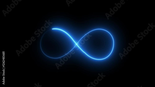 infinity animated movement of two circles infinity looping  pointer, recycle recycling refresh reload repeat right and left rotation round sign symbol 