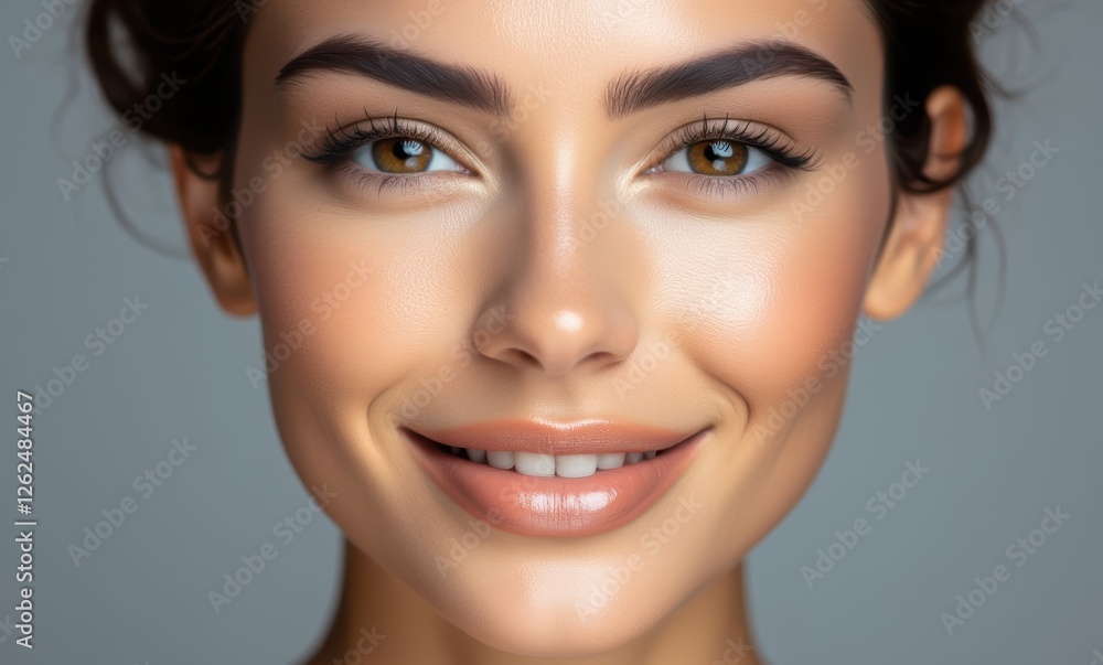 Smiling young woman with glowing skin Smiling young woman with glowing skin