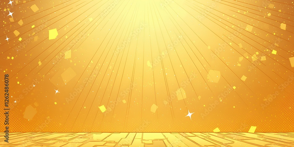 Obraz premium sunburst light with comic art style background