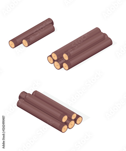 Isometric Vector Logging stock illustration