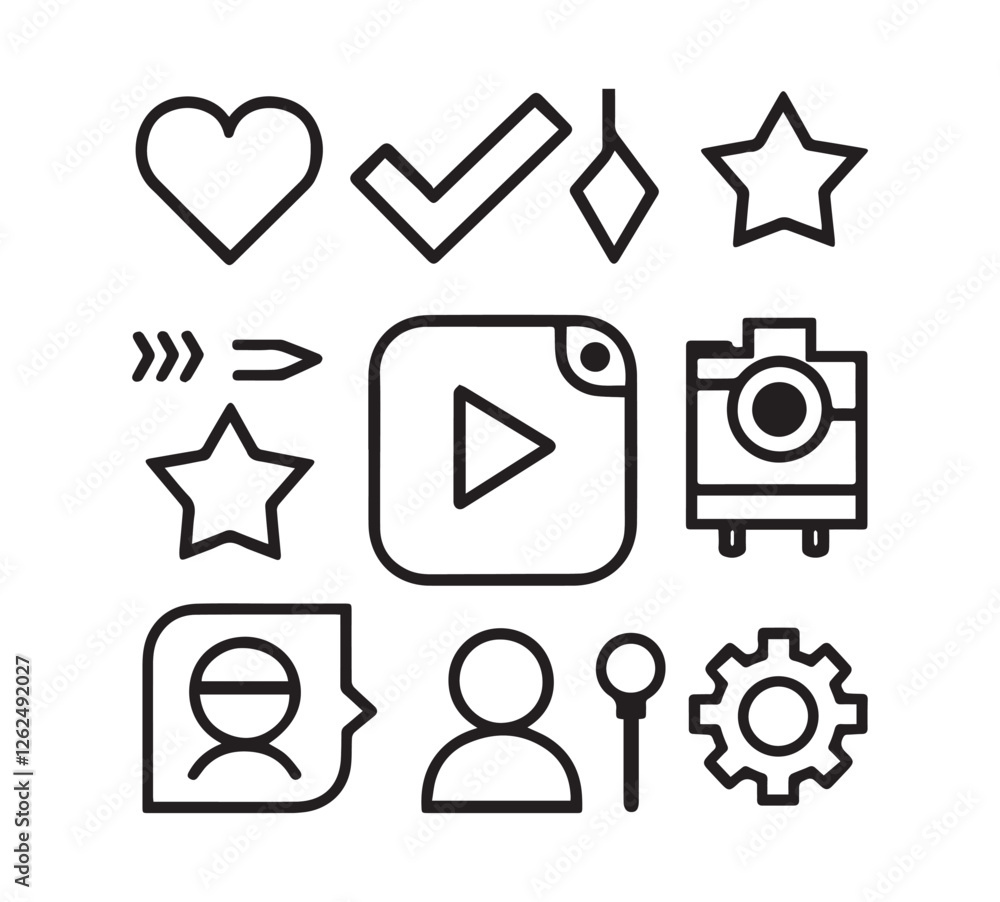 set of icons set of icons