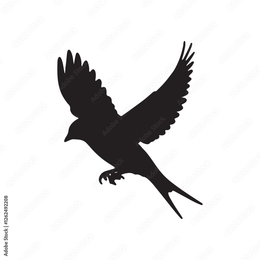Obraz premium Bird silhouette vector file isolated on white background