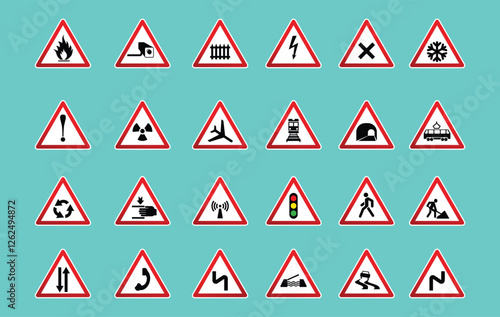 Free Download Nine Road Signs - GFXLoad