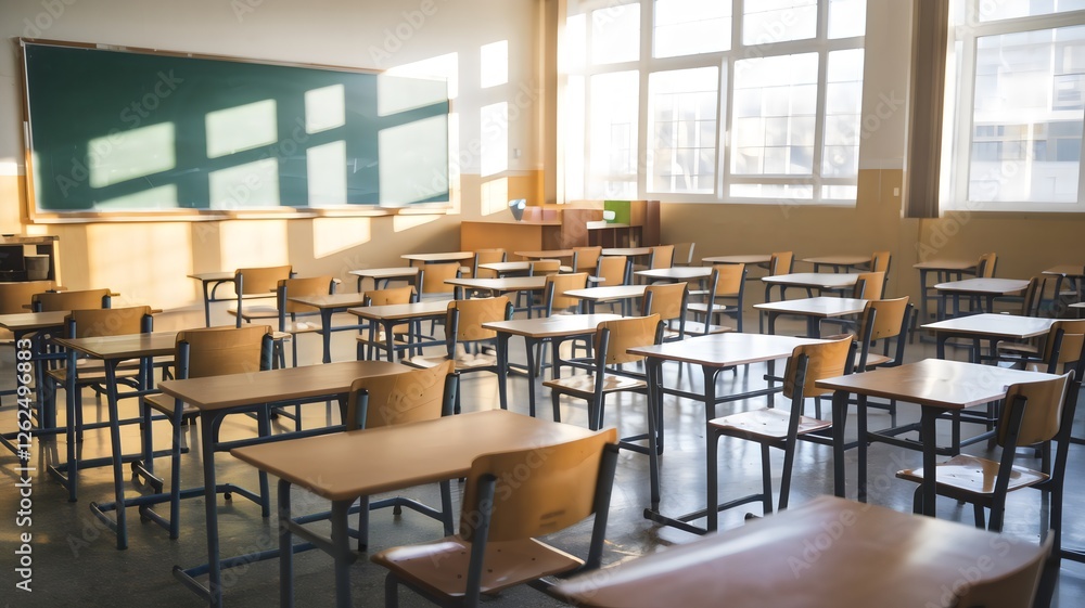 Bild von einem Klassenzimmer in der Schule Bild von einem Klassenzimmer in der Schule