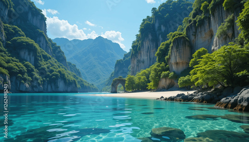 the river in the mountains