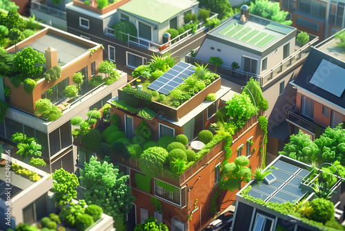 Green rooftops and vertical gardens redefine urban architecture, bringing nature into city. Balance of sustainability, innovation, and modern design enhances landscape