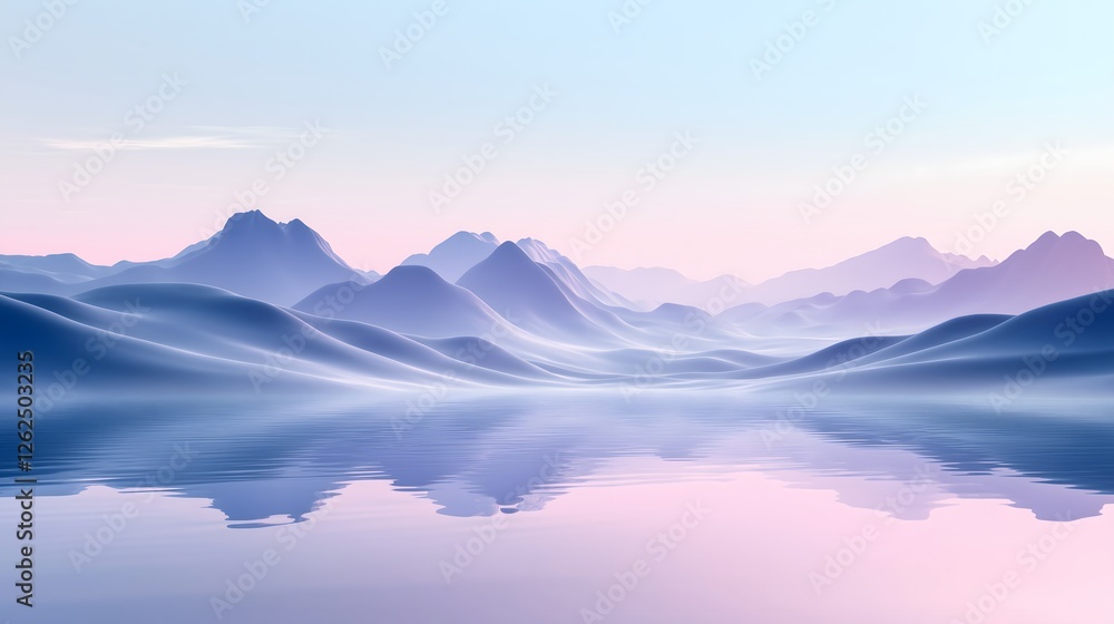Serene sunrise reflection mountain lake nature photography tranquil environment aerial view calmness and beauty Serene sunrise reflection mountain lake nature photography tranquil environment aerial view calmness and beauty