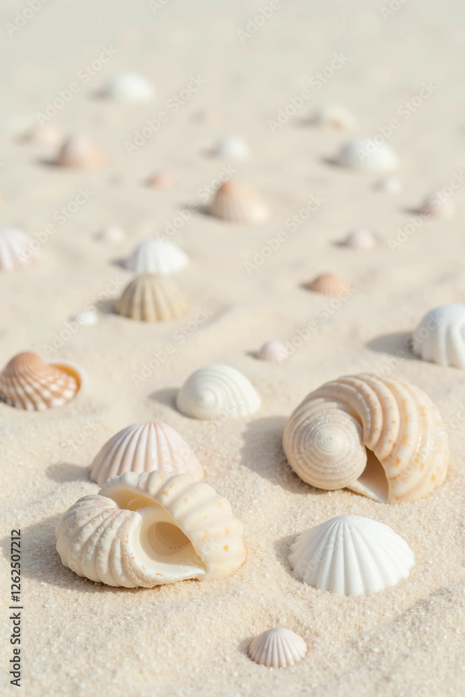 Summer beach with strafish and shells on Fine Sand – Soft Natural Lighting Highlights Its Curves and Texture, Creating a Peaceful, Beach-Inspired Aesthetic Perfect for Travel and Ocean- Summer beach with strafish and shells on Fine Sand – Soft Natural Lighting Highlights Its Curves and Texture, Creating a Peaceful, Beach-Inspired Aesthetic Perfect for Travel and Ocean-