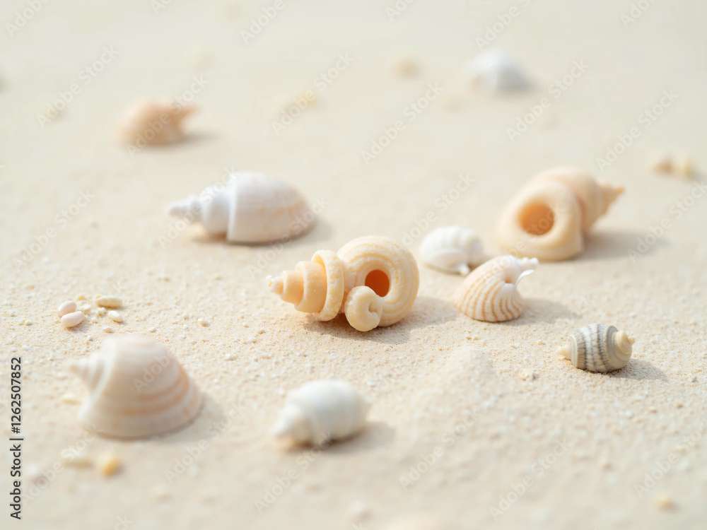 Summer beach with strafish and shells on Fine Sand – Soft Natural Lighting Highlights Its Curves and Texture, Creating a Peaceful, Beach-Inspired Aesthetic Perfect for Travel and Ocean- Summer beach with strafish and shells on Fine Sand – Soft Natural Lighting Highlights Its Curves and Texture, Creating a Peaceful, Beach-Inspired Aesthetic Perfect for Travel and Ocean-