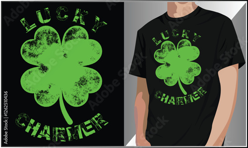 PrintLucky Charmer T shirt, St Patrick's Day T-shirt, Patricks Day Saying, Shamrock Vector, Saint Patrick's Day T-Shirt Design, Irish Heritage, Lucky Clover Design.