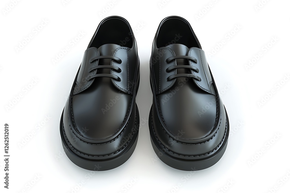 3D Style Formal Black Leather Shoes Polished and Elegant 3D Style Formal Black Leather Shoes Polished and Elegant