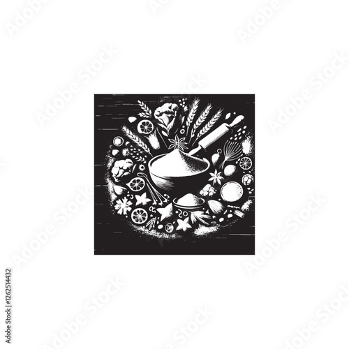 Flour silhouett icon vector symbol design art illustration.