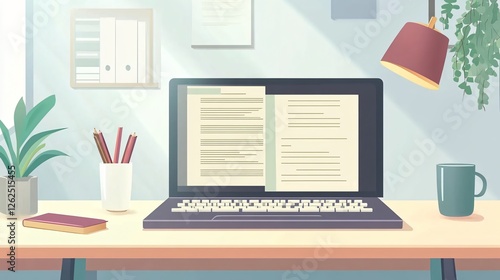 Computer Vector Illustration in Cartoon Style