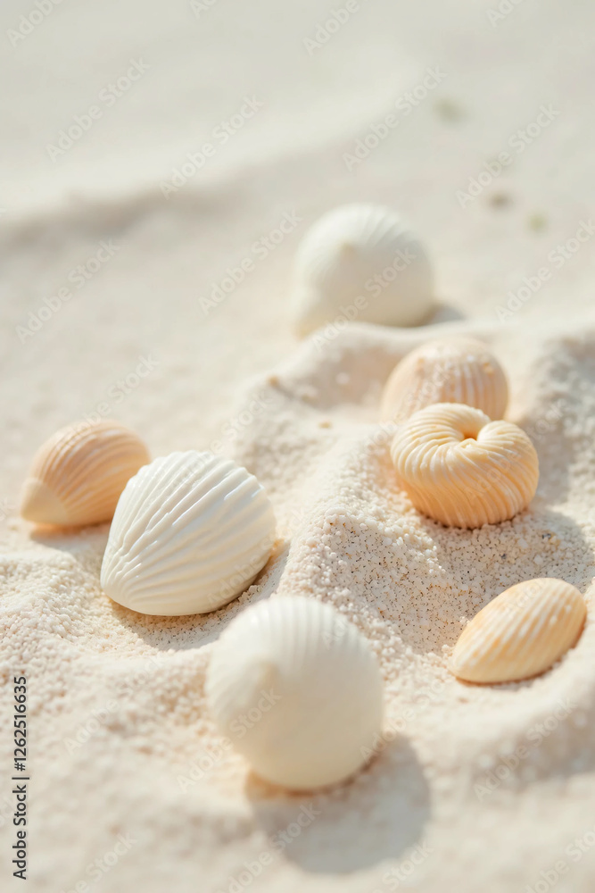 Summer beach with strafish and shells on Fine Sand – Soft Natural Lighting Highlights Its Curves and Texture, Creating a Peaceful, Beach-Inspired Aesthetic Perfect for Travel and Ocean- Summer beach with strafish and shells on Fine Sand – Soft Natural Lighting Highlights Its Curves and Texture, Creating a Peaceful, Beach-Inspired Aesthetic Perfect for Travel and Ocean-