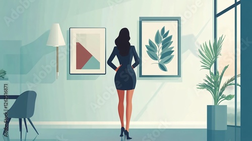 Confident Female Executive Deciding in Modern Office