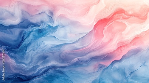 Wallpaper Mural Abstract watercolor flowing water pattern, seamlessly blending soft colors and fluid shapes for a calming, artistic background. Torontodigital.ca