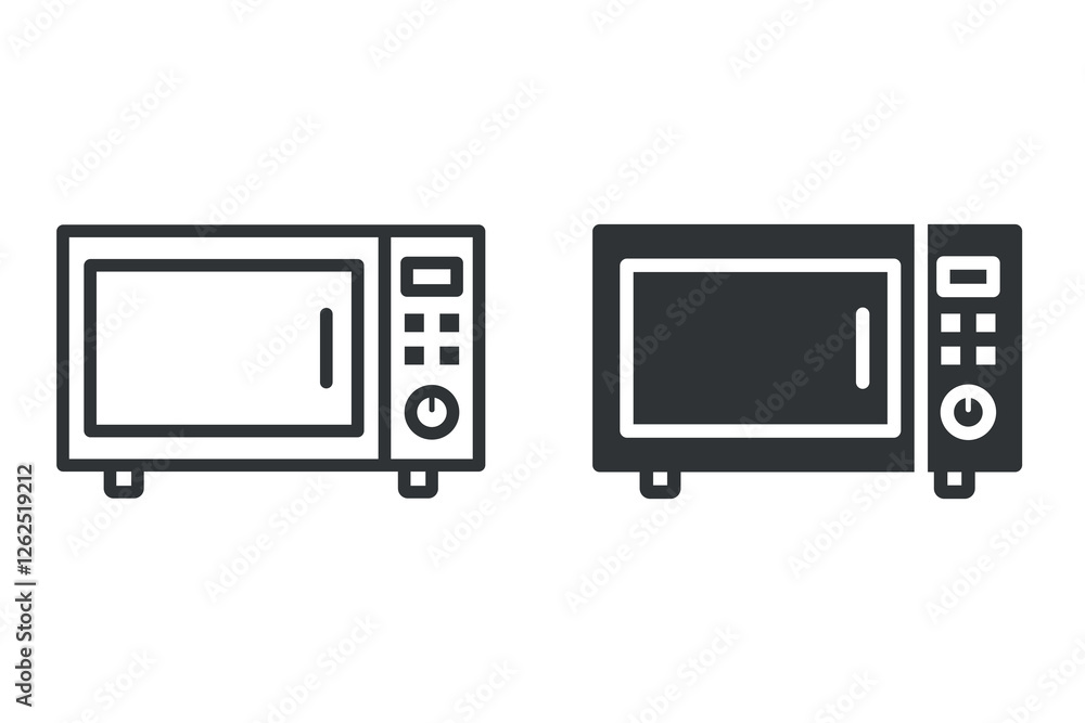 Oven icon on white background. Vector art image illustration, isolated on white background. Oven icon on white background. Vector art image illustration, isolated on white background.