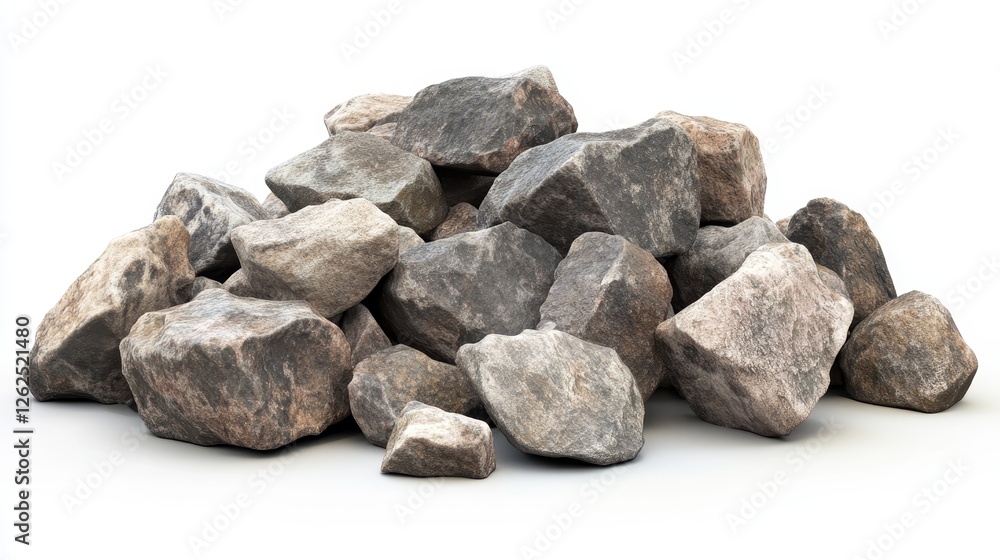 3D illustration of a debris of rocks 3D illustration of a debris of rocks