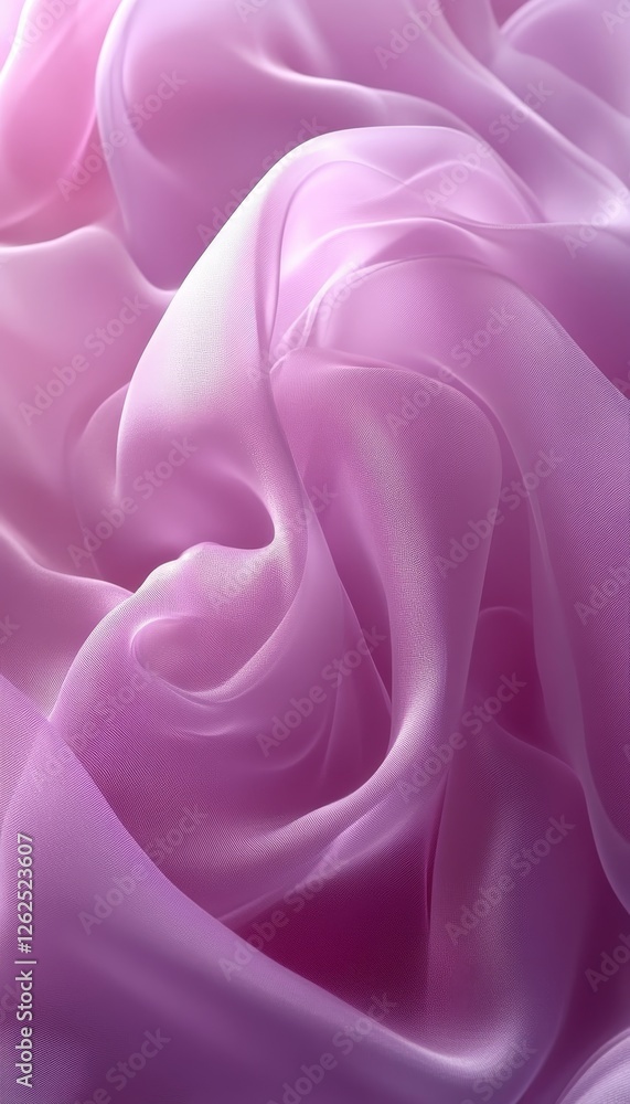 Obraz premium Light Pink Satin with Elegant Abstract Wave Texture, Subtle and Minimalist Design Background